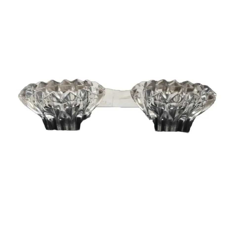 Set of 2 24% Lead Crystal Votive Tealight Candle Holder France Crystal d'Arques